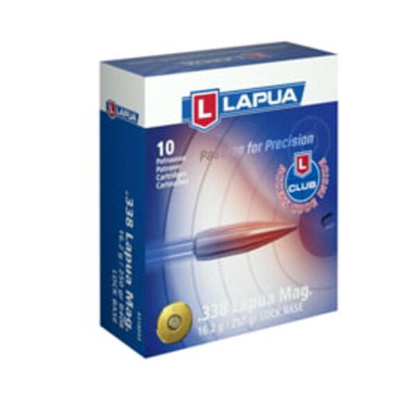 Lapua Rifle Ammo 338 Magnum 250gr Lock Base FMJBT bx/10 - Precision Shot Firearms