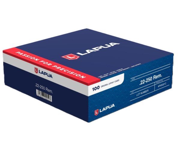 Lapua Unprimed Brass Rifle Cartridge Cases .22-250 Rem 100/ct - Precision Shot Firearms
