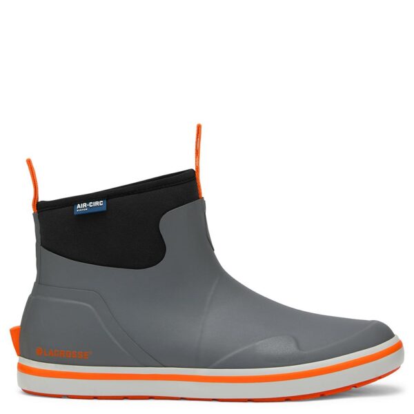 LaCrosse Mens Alpha Deck Boot 6" Grey/Orange Size 11 - Precision Shot Firearms