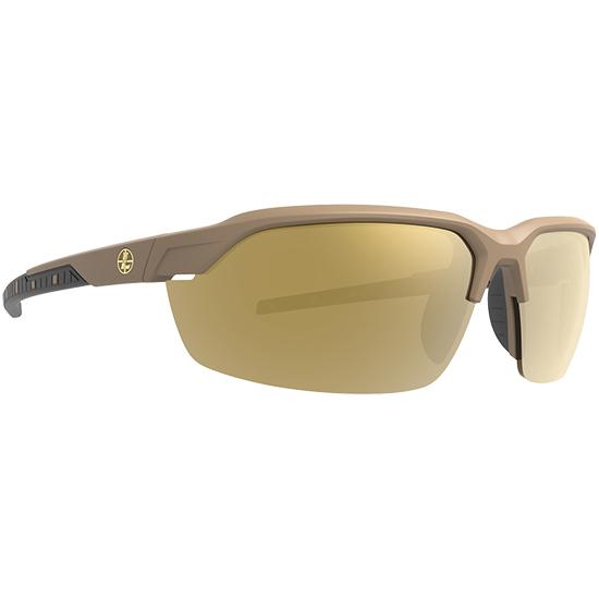 Leupold Tracer Shooting Glasses Shadow Tan with 3 Lenses Bronze Mirror/Yellow/Clear - Precision Shot Firearms