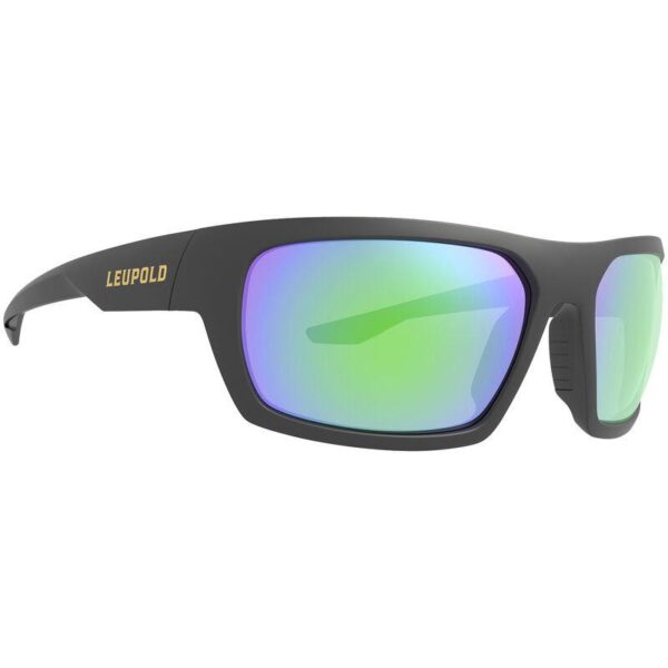 Leupold Packout Shooting Glasses Matte Black with Emerald Mirror - Precision Shot Firearms