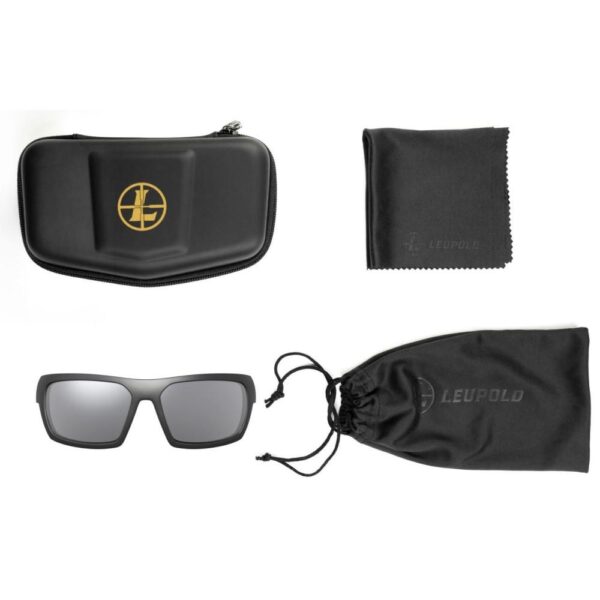 Leupold Packout Shooting Glasses Matte Black with Shadow Grey Flash - Precision Shot Firearms