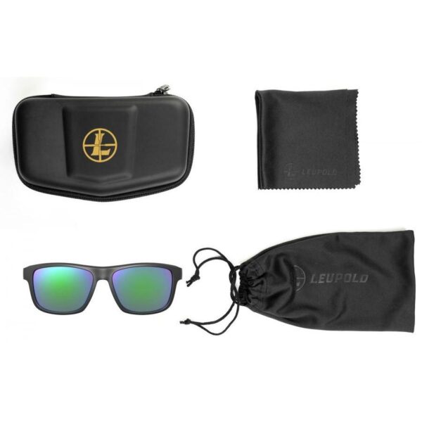 Leupold Katmai Shooting Sunglasses Matte Black with Emerald Mirror - Precision Shot Firearms