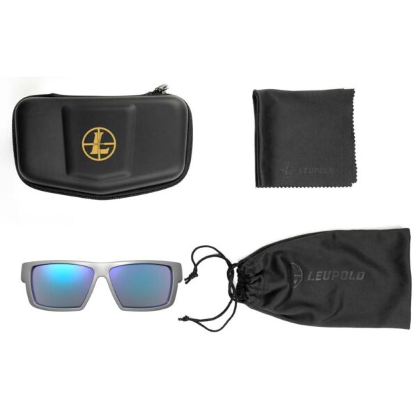 Leupold Switchback Shooting Glasses Matte Grey with Blue Mirror - Precision Shot Firearms