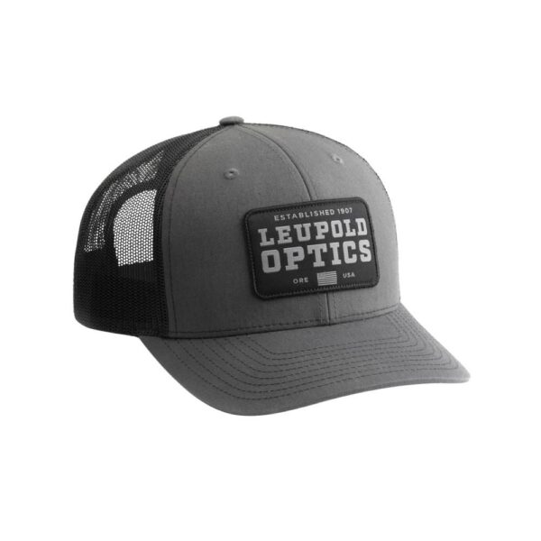 Leupold Established 1907 Trucker Hat Grey/Black - Precision Shot Firearms