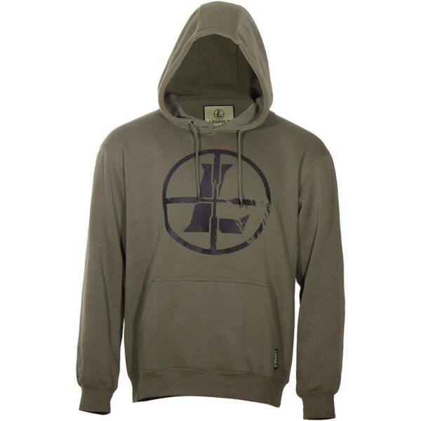 Leupold Distressed Reticle Hoodie Ash Green L - Precision Shot Firearms