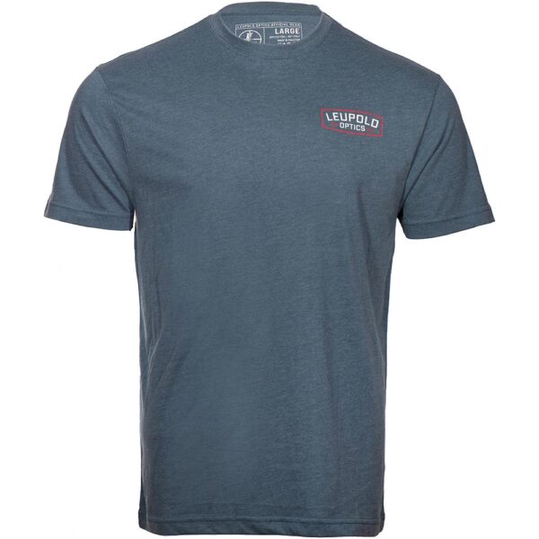 Leupold Badge Short Sleeve Shirt Indigo L - Precision Shot Firearms
