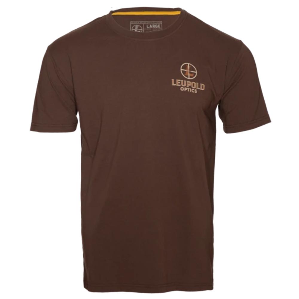 Leupold Magazine Short Sleeve Shirt Brown Heather M - Precision Shot Firearms