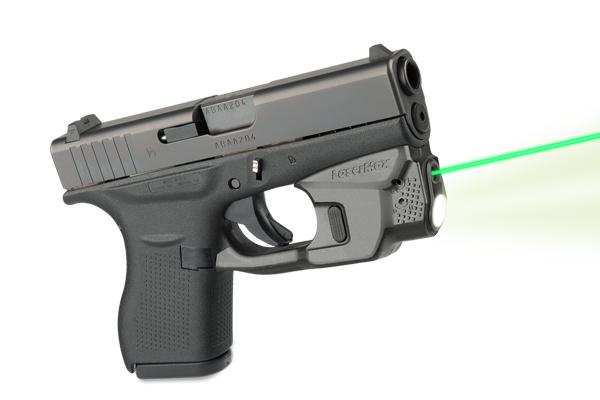 LaserMax CenterFire Light & Laser w/GripSense for Glock 42/43 - Green - Precision Shot Firearms