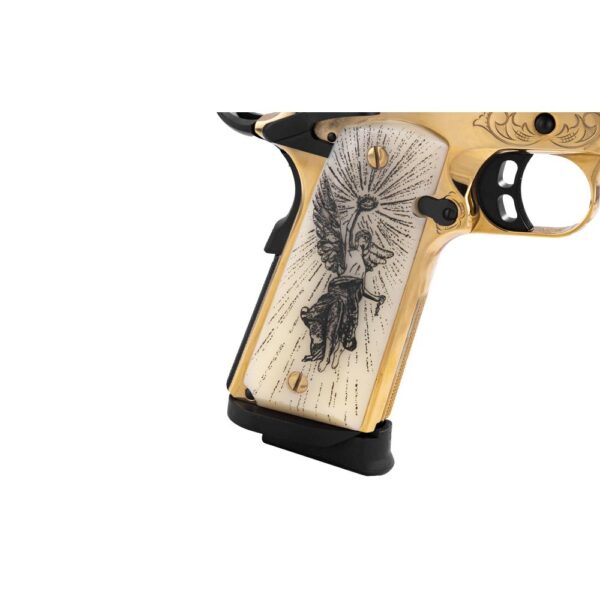 EAA Girsan MC1911 Gold Lux Handgun .38 Super 9rd Magazines(2) 5" Barrel Engraved Slide and Grips Luxury Case - Precision Shot Firearms