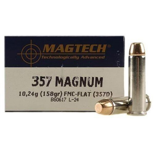 MagTech Handgun Ammunition .357 Mag 158 gr FMJ 1235 fps 50/ct - Precision Shot Firearms