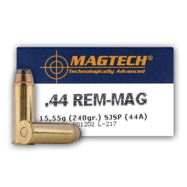 MagTech Handgun Ammunition .44 Mag 240 gr JSP 1180 fps 50/box - Precision Shot Firearms