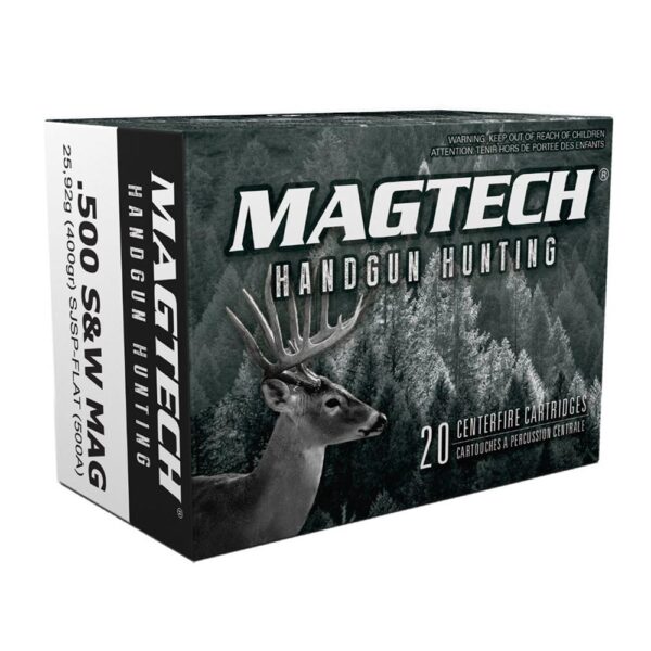 MagTech Handgun Ammunition .500 S&W 400 gr JSP 1608 fps 20/ct - Precision Shot Firearms
