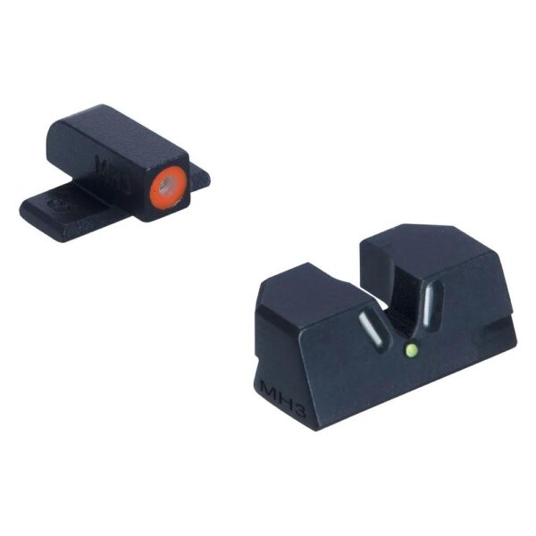 Meprolight Hyper Bright V-Sight Fixed Pistol Set for Sig P226 Green with Orange Front - Precision Shot Firearms