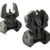 Meprolight Mepro FRBS - Self Illuminated Flip Polymer Black Back-up Rifle Sights 4 Dot Rear/Green Hyper Bright Front - Precision Shot Firearms