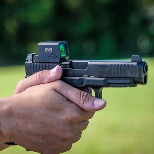 Mepro Pistol Optic MPO PRO-F Closed Emitter Pistol Sight BULLSEYE RMR / Shake Awake - Precision Shot Firearms
