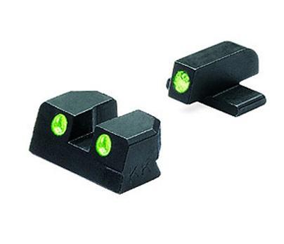 Meprolight Fixed Night Sight Springfield XD 9mm/.40 S&W for 4-5" Barrels Green Front & Green Rear - Precision Shot Firearms