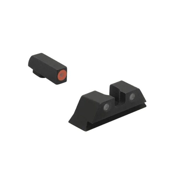 Meprolight Hyper Bright Extremely Bright Day/Night Sight for Glock Orange Ring Front Green Rear - Precision Shot Firearms