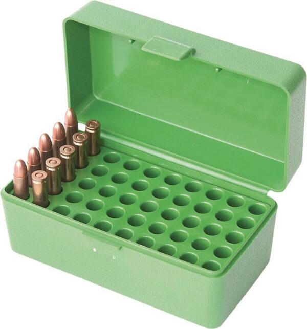 MTM Case-Gard Flip Top Green Ammo Box for .22 Hornet 50/ct Capacity - Precision Shot Firearms