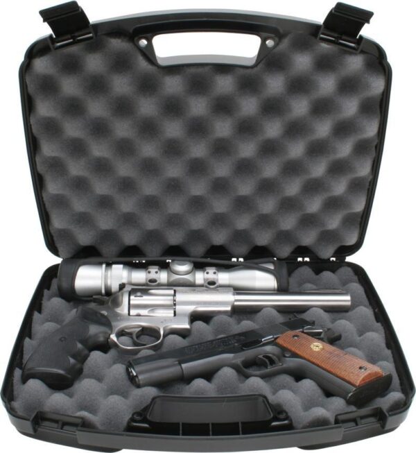 MTM Snap-Latch Two 2 Pistol Case for Up to 8" Barrel - Black - Precision Shot Firearms