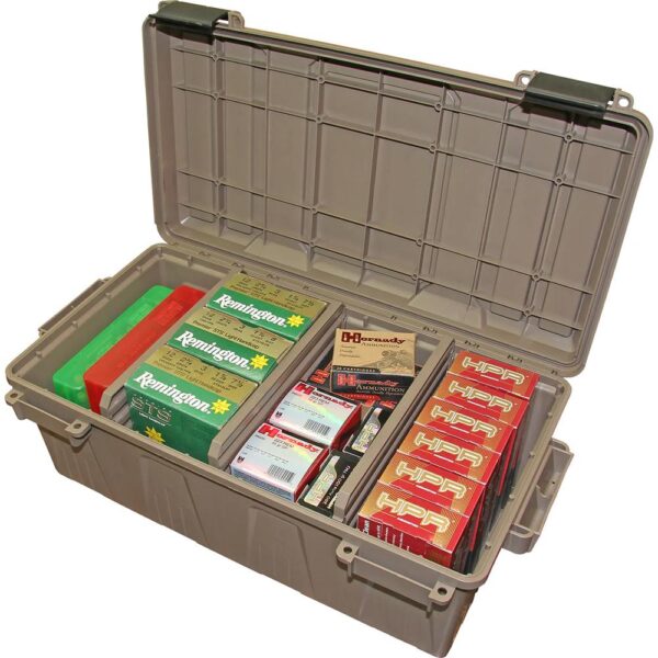 MTM Large Ammo Crate Divided Utility Box Dark Earth - Precision Shot Firearms