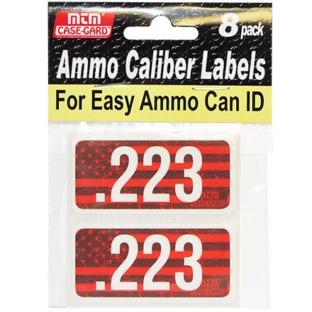 MTM Ammo Caliber Labels .223 Rem Red 8/ct - Precision Shot Firearms