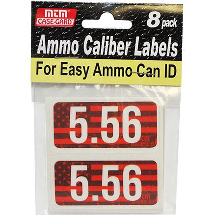 MTM Ammo Caliber Labels 5.56 Red 8/ct - Precision Shot Firearms
