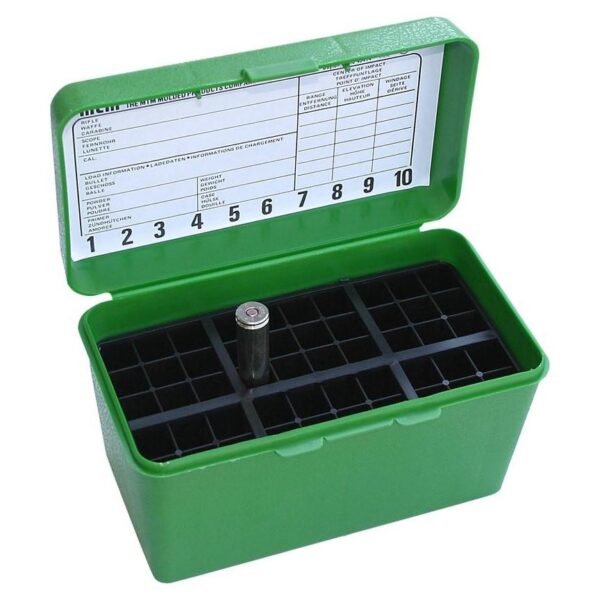 MTM Deluex H-50 Series Rifle Ammo Box 50 Round Capacity Green - Precision Shot Firearms