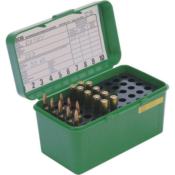 MTM Deluex H-50 Series Rifle Ammo Box Green - Precision Shot Firearms