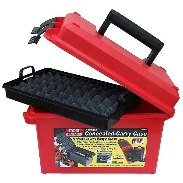 MTM Conceal Carry Handgun Case Red - Precision Shot Firearms