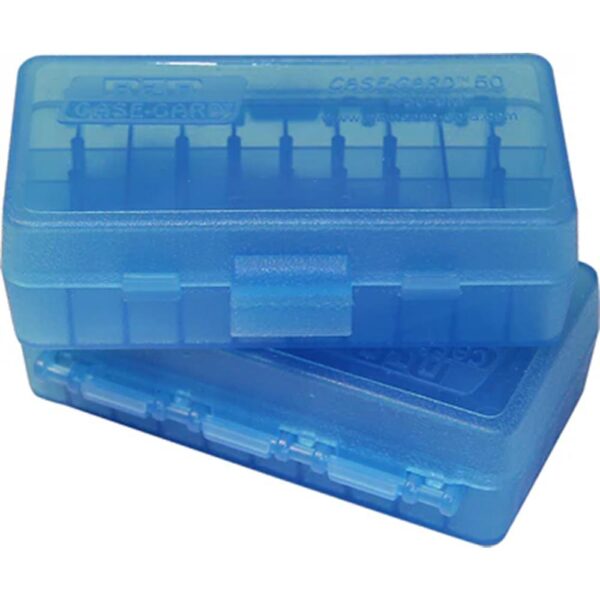 MTM Ammo Box for .38-.357 50 Rounds Blue - Precision Shot Firearms