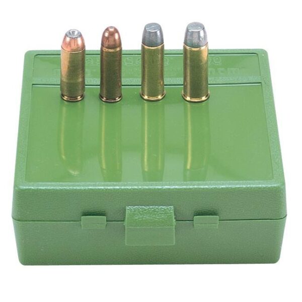 MTM P-64 Series Handgun Ammo Box for 50 AE 480 Ruger Green - Precision Shot Firearms