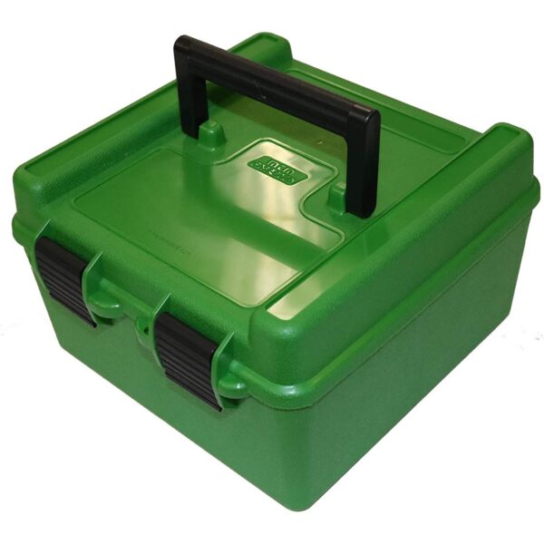 MTM Deluxe R-100 Series Rifle Ammo Box 100 Rounds Green - Precision Shot Firearms