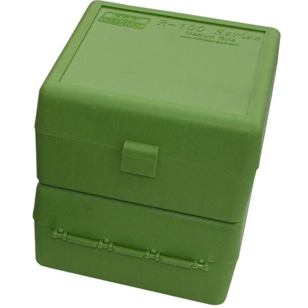 MTM Case-Gard RM100 Series Rifle Ammo Box 308 Win 100 Rounds Green - Precision Shot Firearms