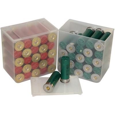 MTM Shell Stack 25 Rd. Compact Shotshell Storage Boxes Clear 4/ct - Precision Shot Firearms