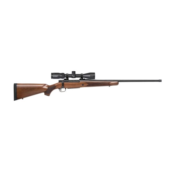 Mossberg Patriot Walnut Vortex Rifle 7mm PRC 3rd Capacity 24'' Threaded Barrel Walnut Stock Vortex Crossfire II 3-9x40mm - Precision Shot Firearms