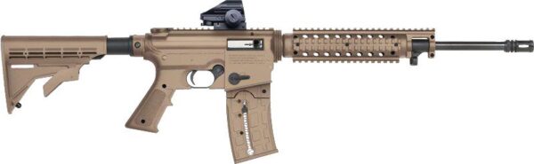 Mossberg International 715T Flat Top 22 LR Rifle 25rd Magazine 16.25" Barrel FDE Green Dot Combo - Precision Shot Firearms