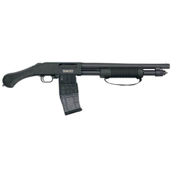 Mossberg 590M Shockwave Mag-Fed Shotgun 12 ga 2.75" Chamber 10rd Magazine 15" Barrel Matte Blue - Precision Shot Firearms