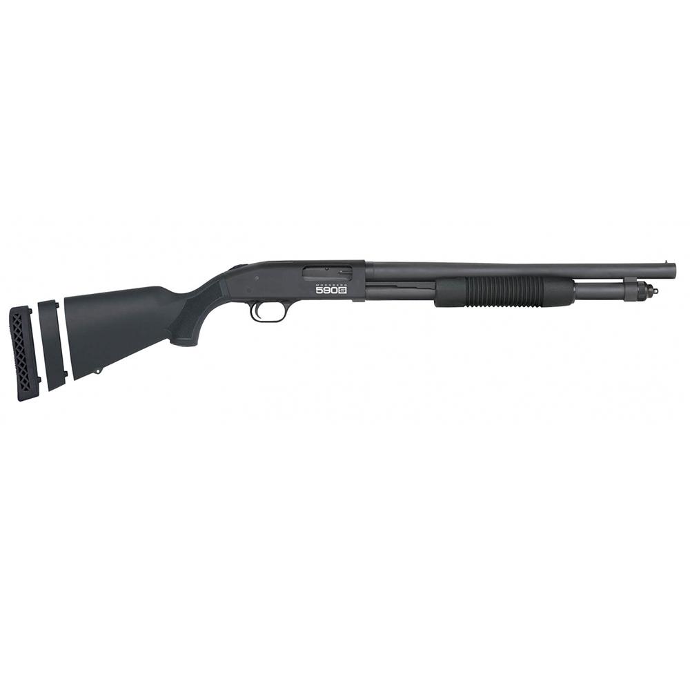Mossberg 590S Compact Shotgun 12ga 3" Chamber 5rd Capacity 18.5" Barrel Black - Precision Shot Firearms