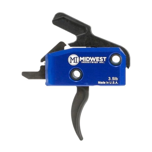 Midwest Industries Drop In Trigger for AR-15 Curved 3.5lb with Anti Walk Pins Black - Precision Shot Firearms