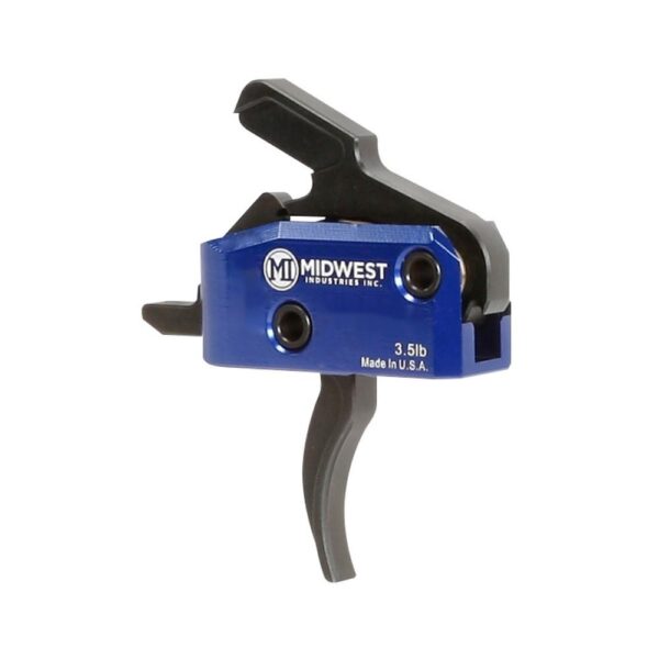 Midwest Industries Drop In Trigger for AR-15 Curved 3.5lb with Anti Walk Pins Black - Precision Shot Firearms