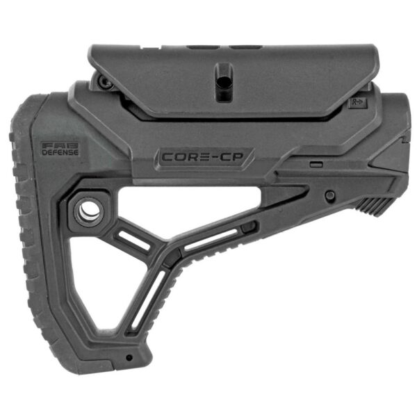 Fab Defense GL-CORE CP Buttstock with Adjustable Cheek-Rest for Milspec and Commercial Tubes Black - Precision Shot Firearms