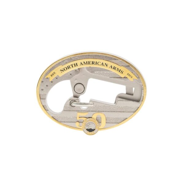 North American Arms 50th Anniversary Belt Buckle 22 LR 5rd Capacity 1.125" Barrel Faux Pearl Grip - Precision Shot Firearms