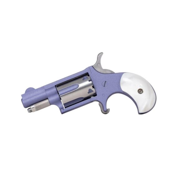 NAA 22 LR Orchid Mini Revolver .22 LR 5rd Capacity 1.13" Barrel Orchid Cerakote Frame w/ Pearl Birds Head Grip - Precision Shot Firearms