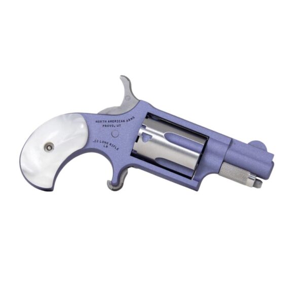 NAA 22 LR Orchid Mini Revolver .22 LR 5rd Capacity 1.13" Barrel Orchid Cerakote Frame w/ Pearl Birds Head Grip - Precision Shot Firearms