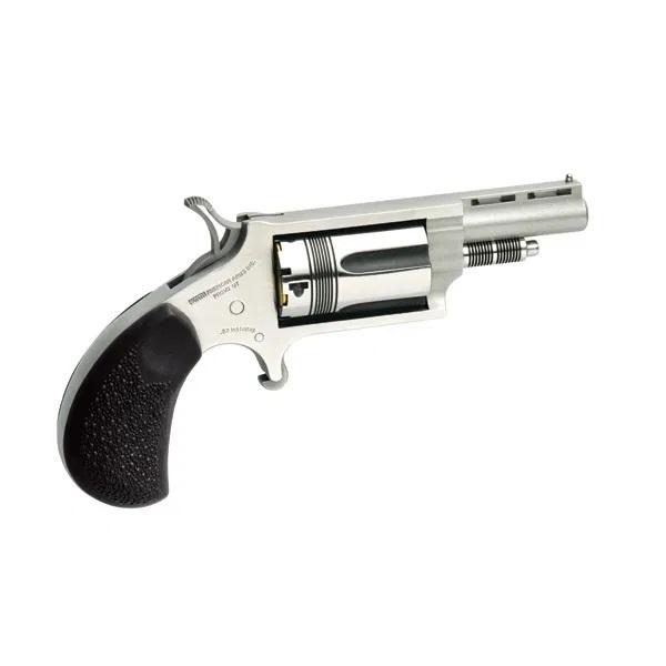 NAA .22 Mag Wasp Handgun .22 WMR 5rd Capacity 1.625" Barrel Silver with Black Grips - Precision Shot Firearms
