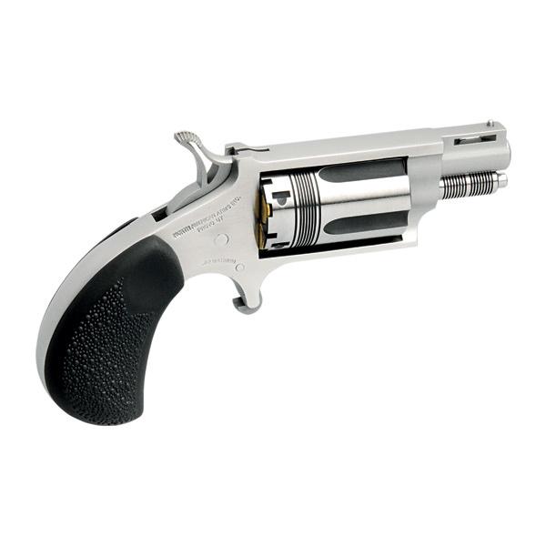 NAA .22 Mag Wasp Handgun .22 WMR 5rd Capacity 1.125" Barrel Silver with Black Grips - Precision Shot Firearms