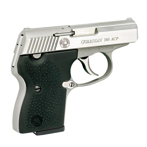 NAA Guardian Handgun .380 ACP 6rd Magazine 2.5" Barrel Silver with Black Grips - Precision Shot Firearms