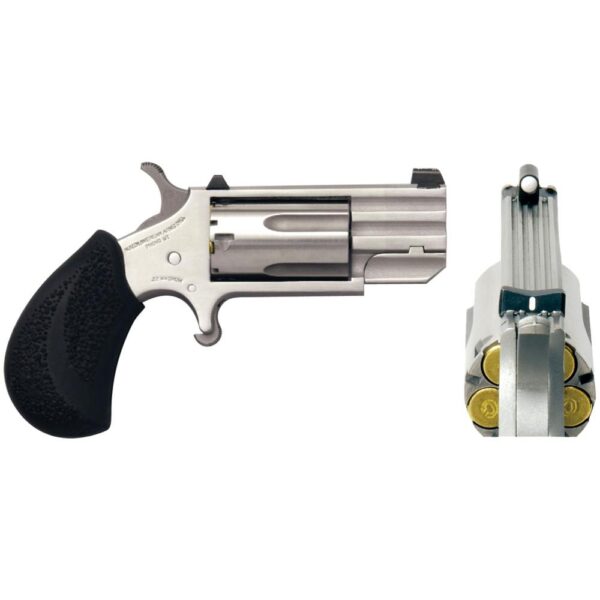 NAA PUG DP Ported Handgun .22 Mag 5rd Capacity 1" Barrel Silver with Black Grips - Precision Shot Firearms