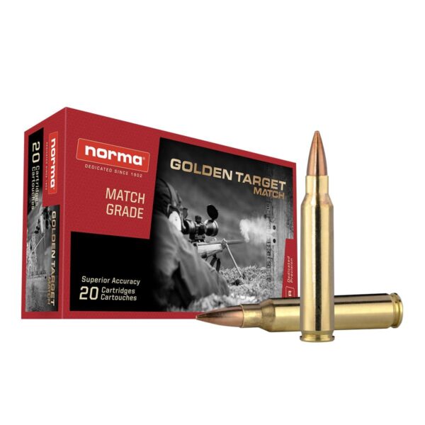 Norma Golden Target Match Rifle Ammunition .223 Rem 69 gr BTHP 1379 fps 20/ct - Precision Shot Firearms